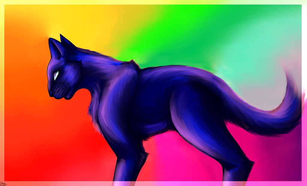 Blue Riven Cat The blue (-rainbow) Cat by TidalwavePrime on DeviantArt
