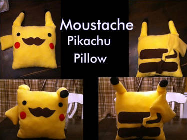 Moustache Pikachu Pillow