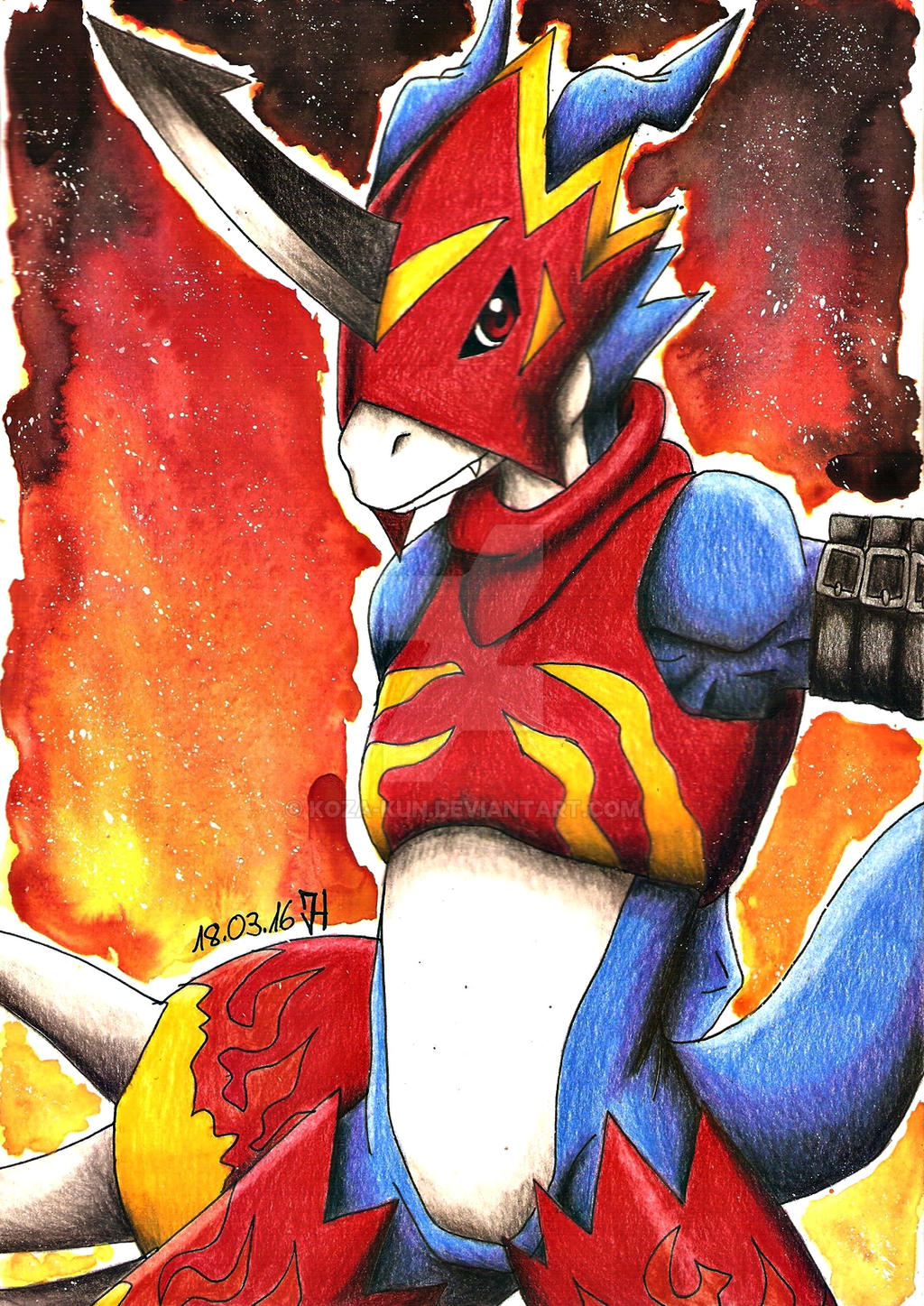Flamedron Flamedramon by Koza-Kun on DeviantArt