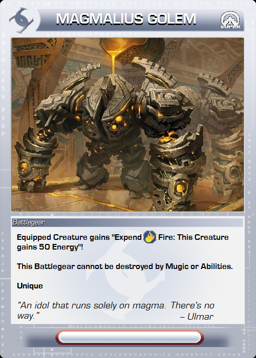Magmalius Golem Chaotic Card by AllanTheGymLeader on DeviantArt Magmalius Golem Chaotic Card by AllanTheGymLeader on DeviantArt