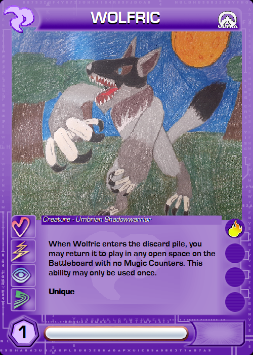 wolf pokemon card TCG: Tin Colorless Retreat Cost Fire Wolf - Dark_Wolf