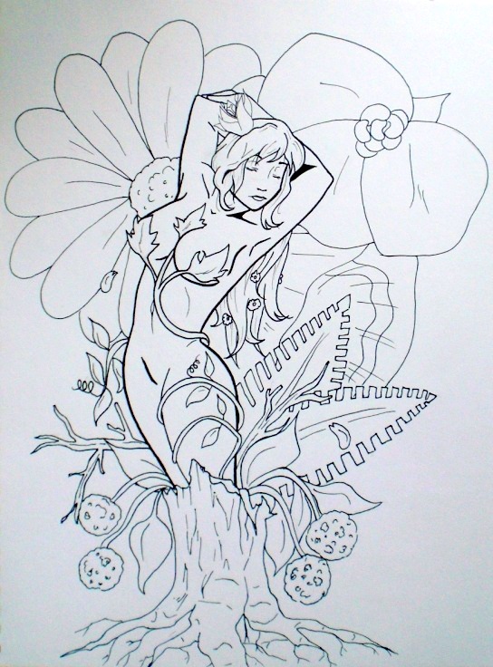 Poison Ivy lineart