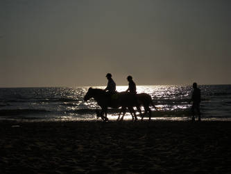 Riders on the beach