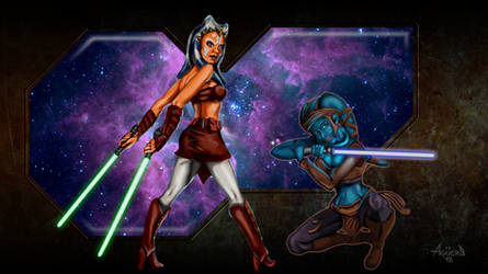 Aayla and Ahsoka wallpaper