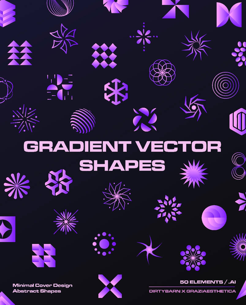 Gradient Minimal Vector Shapes 50 Pieces by dirtybarn on DeviantArt
