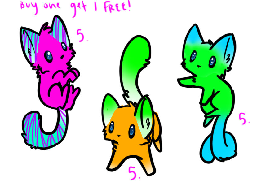 Kitty adopts but one for 5 points get one free