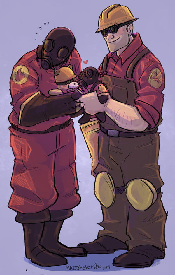 Commission- Pyro and Engie by MadJesters1 on DeviantArt