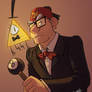Grunkle Stan and Bill Cipher