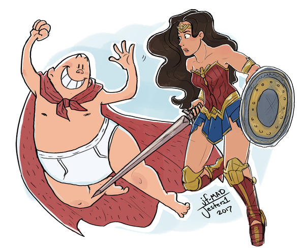 Commissions- Captain UnderPants and Wonder Women by MadJesters1 on  DeviantArt