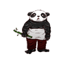 a very, very fat panda bear