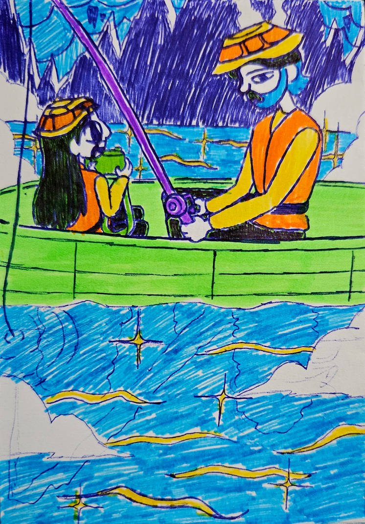 Hilda AU father and daughter at the lake by Otar3000 on DeviantArt