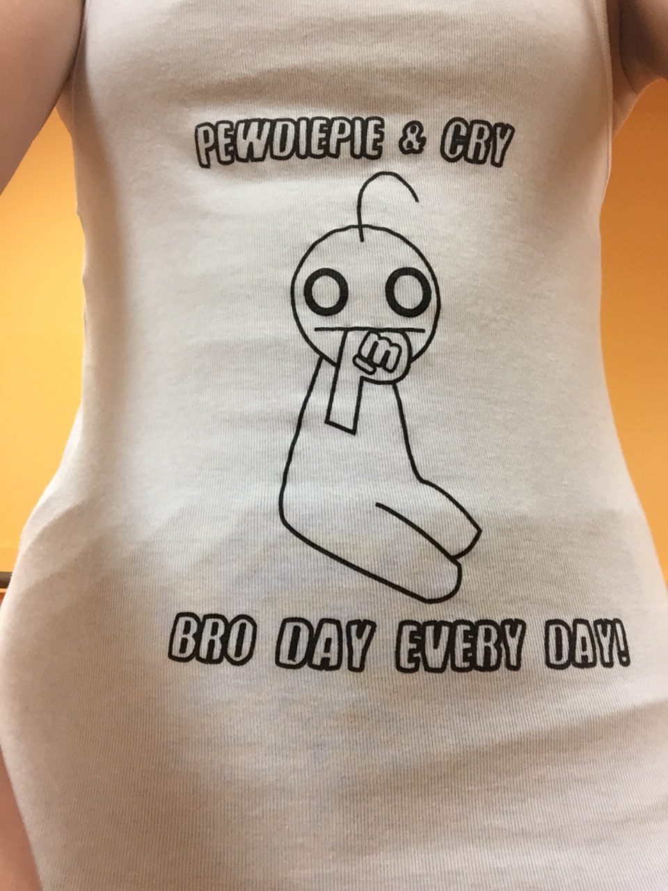 Pewdiepie and cry shirt bro day everyday