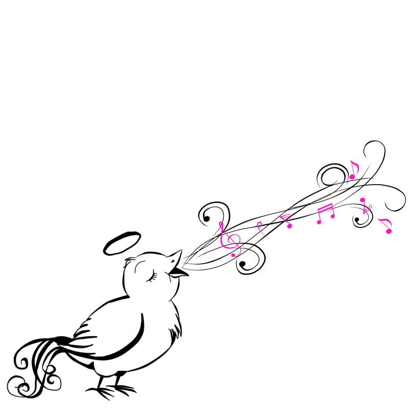 Singing bird tattoo design. by AngieMP on DeviantArt