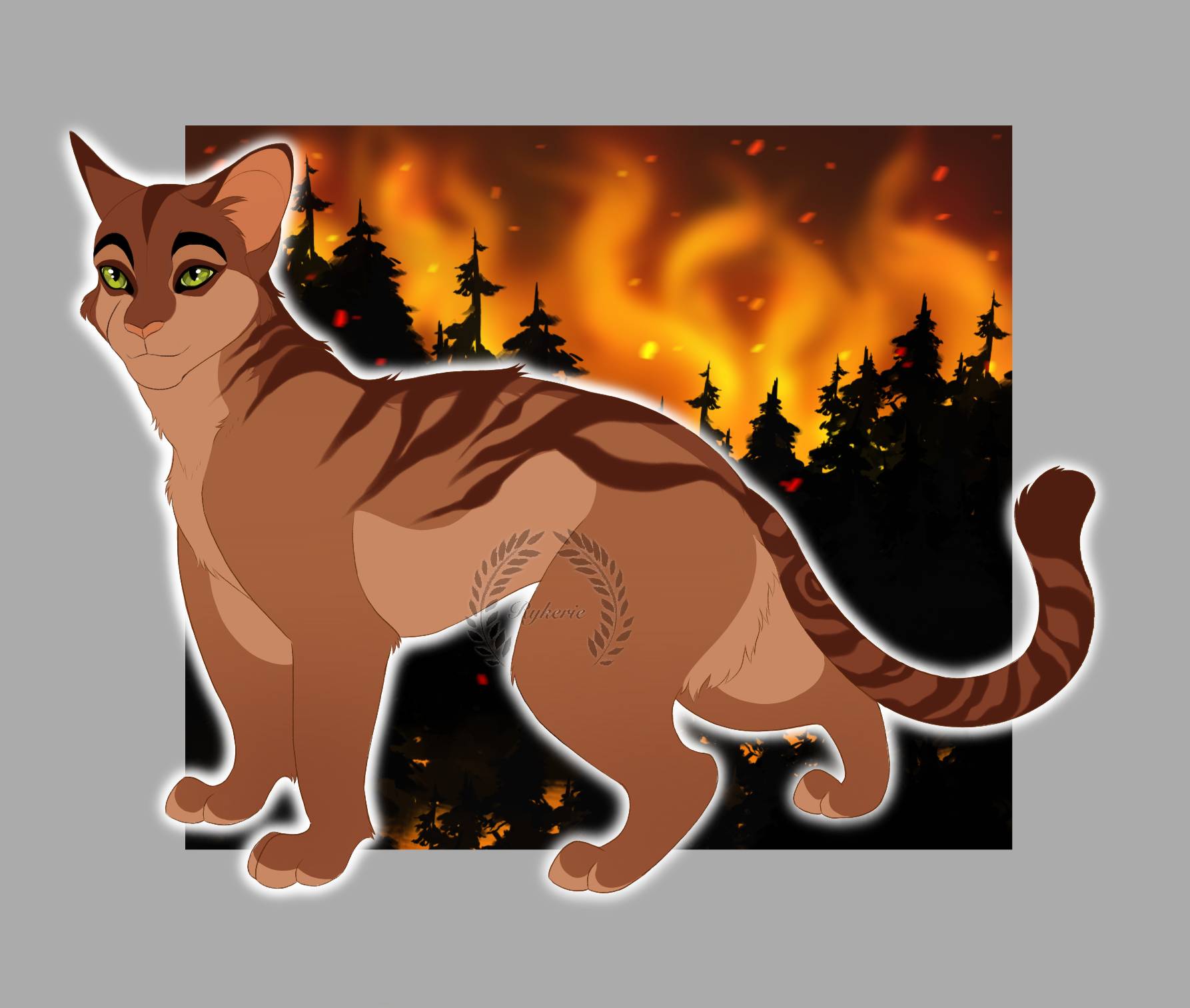 AI Art Generator: Warrior Cats Firestar Design