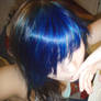 blue and brown hair