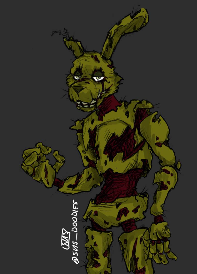 First Springtrap Attempt by snsdoodles on DeviantArt