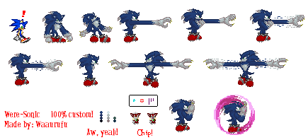 SHEET SPRITES (JUMP) SEM FUMDO SONIC MODELADO by SegaWerehog on