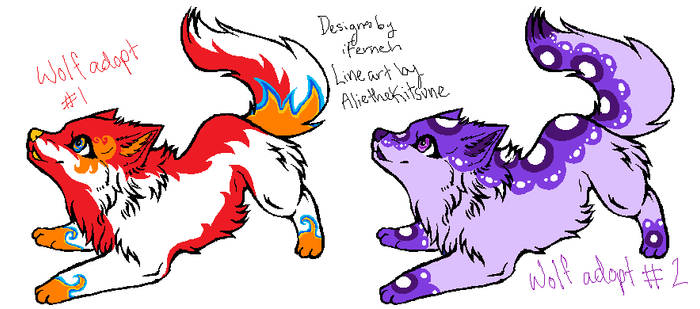 2 Wolf Adoptables