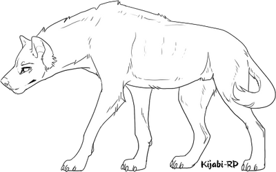 F2U Hyena Lineart