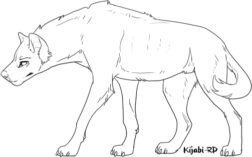 F2U Hyena Lineart