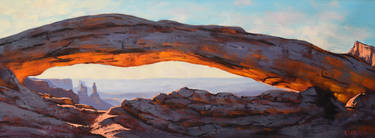 Messa-arch-sunrise-painting