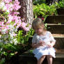 Girl in Garden Stock 1