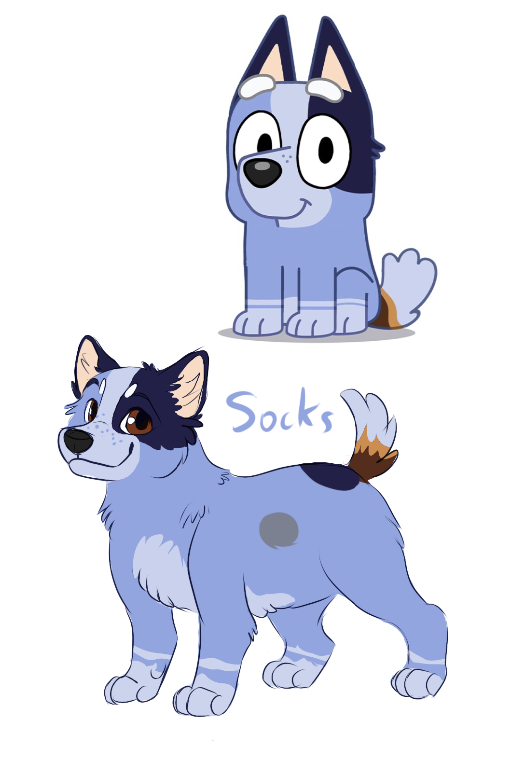 Bluey Socks Fanart by WatermelonCreature on DeviantArt