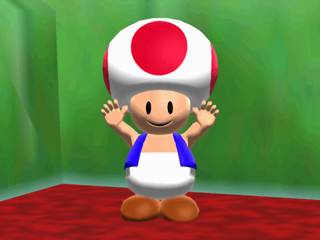 Scared Toad Mario.