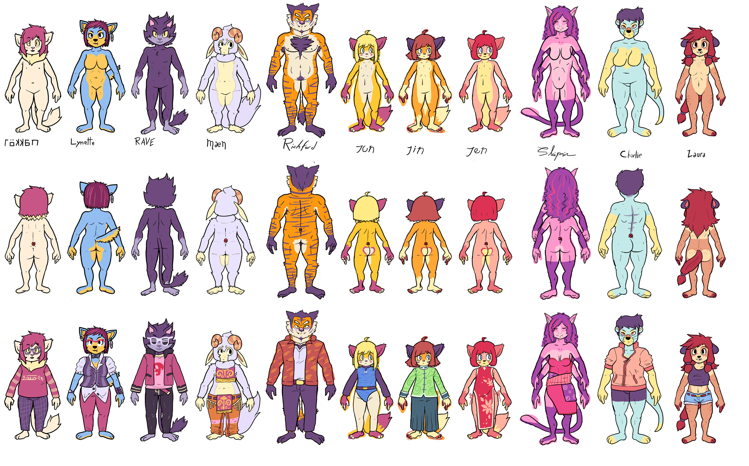 FURRY CHARACTER LINE-UP 2012