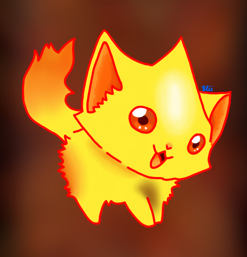 Cute Little Fire Cat