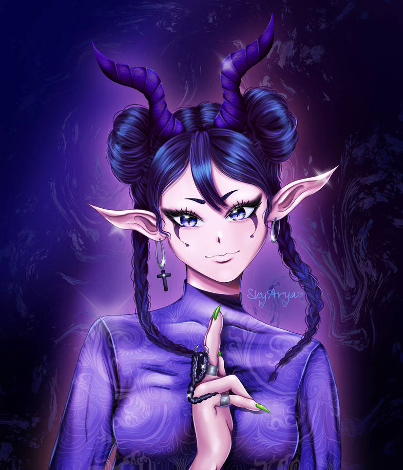 Purple Demon by SkyArya-Artist on DeviantArt