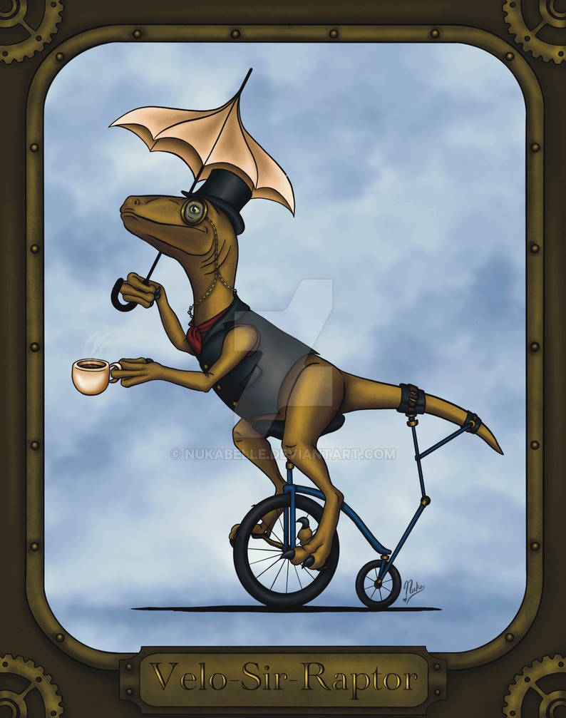 Deviantart Raptor Riding Velo-Sir-Raptor by nukabelle on DeviantArt