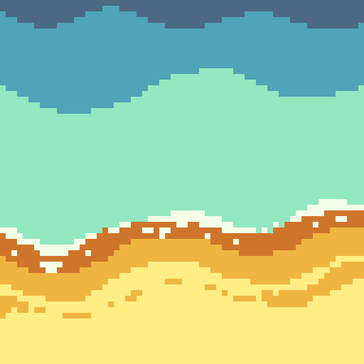 Waves/Seashore Pixel Dailies Practice, Feb 12 by GoblinGrowl on DeviantArt