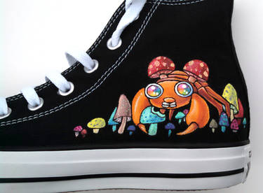 Glow in the Dark Painted Shoes Paras Converse