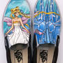 Sailor Moon Painted Vans Shoes