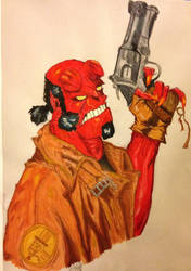 Hellboy by Ohkwaricua