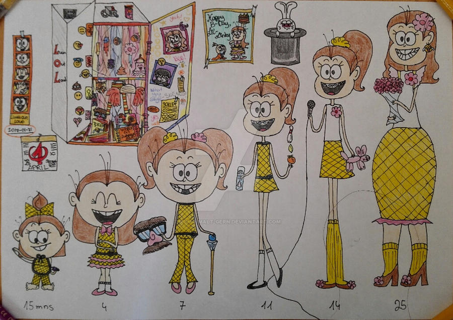 Luan Loud Age Evolution by momomaltgern on DeviantArt