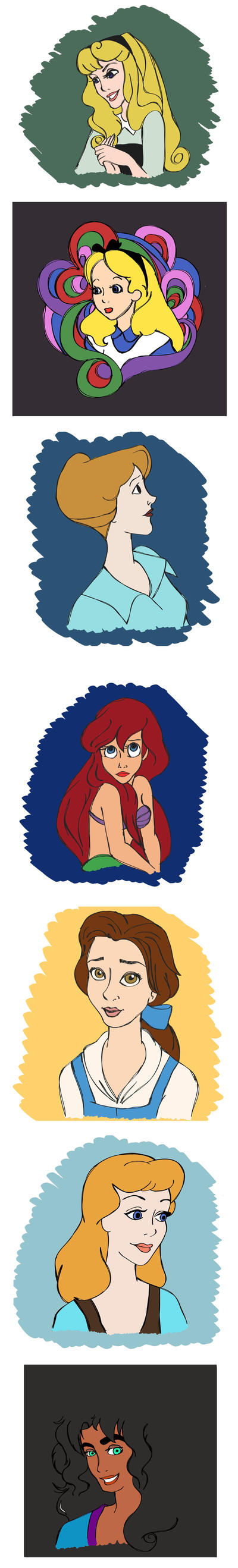 Disney Princess Art Dump by gabzillahz on DeviantArt