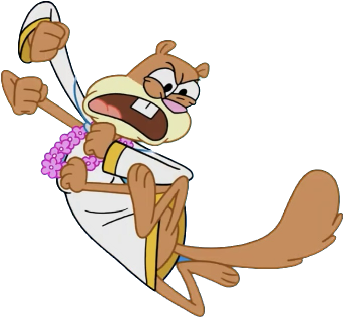 Sandy Cheeks Overthinking Sandy Cheeks wears her white and yellow shirt by CEB1031 on DeviantArt