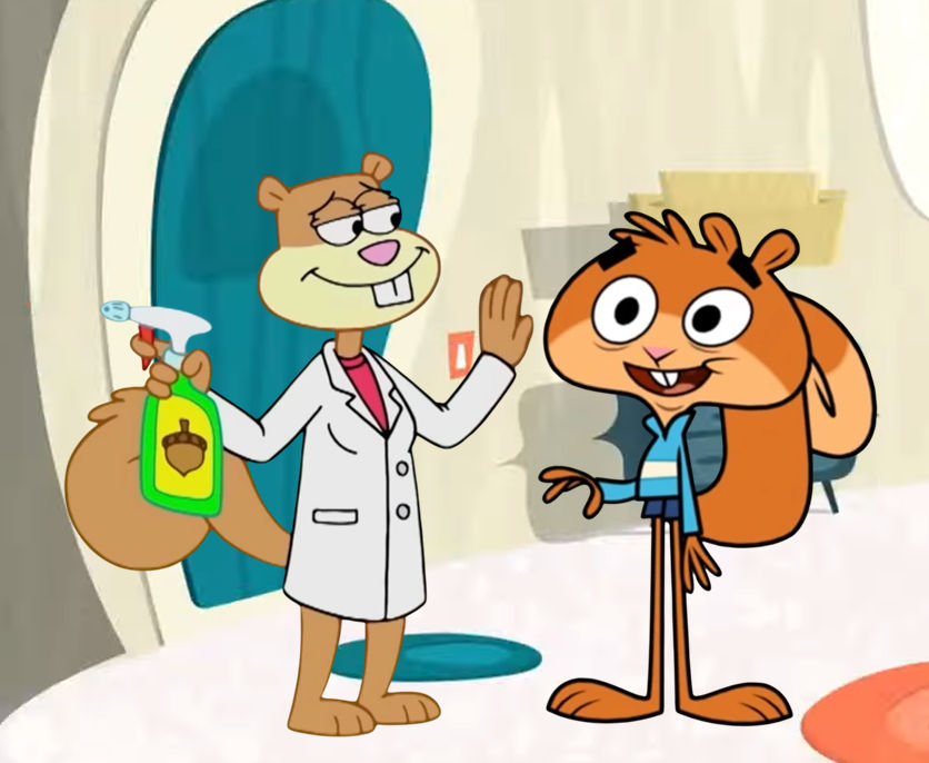 Sandy Cheeks and her cousin Scaredy Squirrel by CEB1031 on DeviantArt