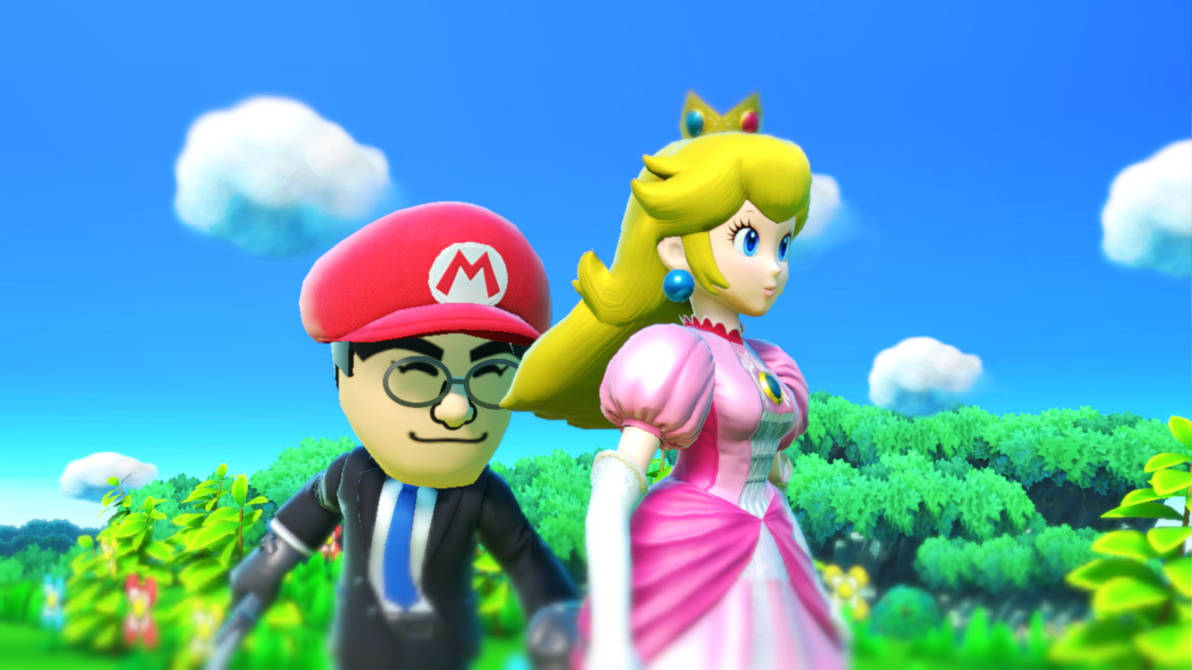 Princess Peach with Mr. Iwata by CPOsample on DeviantArt