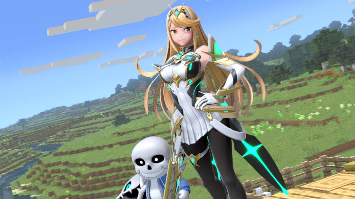 Giantess Mythra In Minecraft By Cposample On Deviantart 