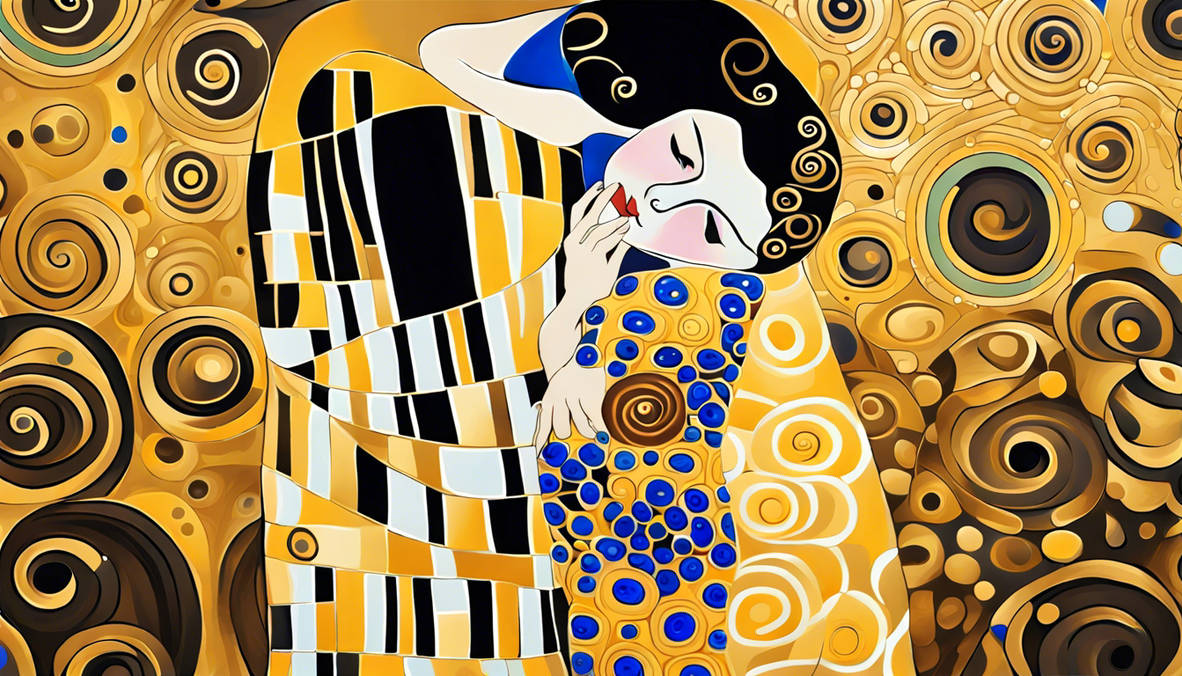in the style of Gustav Klimt