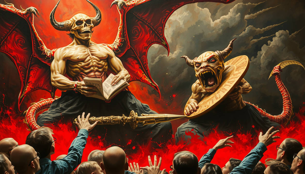 Accusing Devils Shout At The Devil And Curse At The Lord Painted B by ...