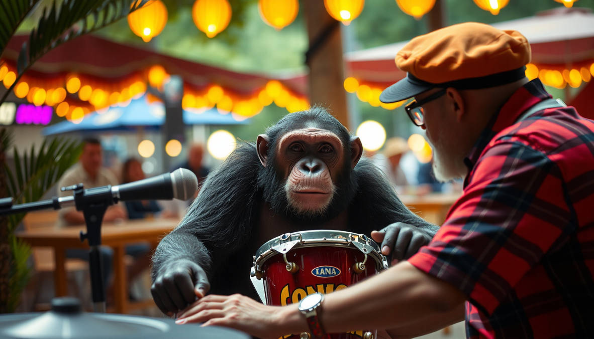 Beatnik Beating The Bongos Like A Chimpanzee By Di by ...