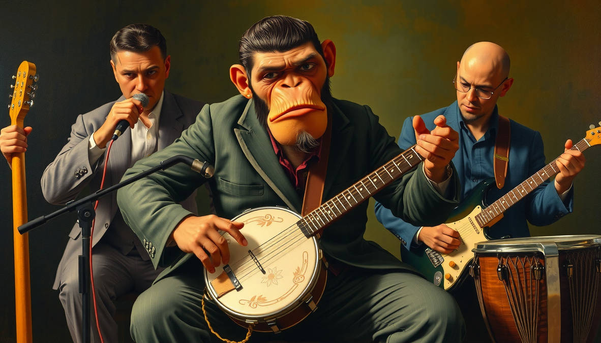 Beatnik Beating The Bongos Like A Chimpanzee By Di by ...