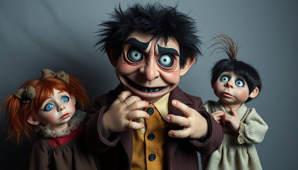 Miserable Puppet Scary Ventriloquist With Sad Children Puppets by evenmaddercleveland on ...
