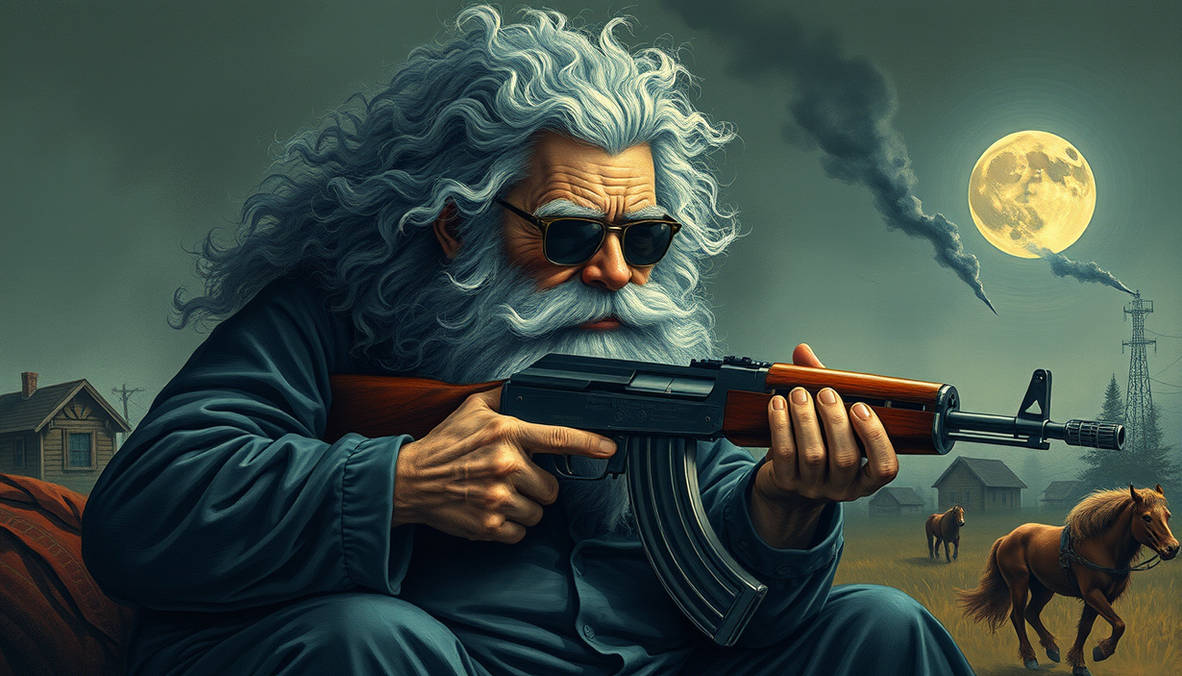 Model Cc Cur An old fat man in black pajamas with gray very cur by ...