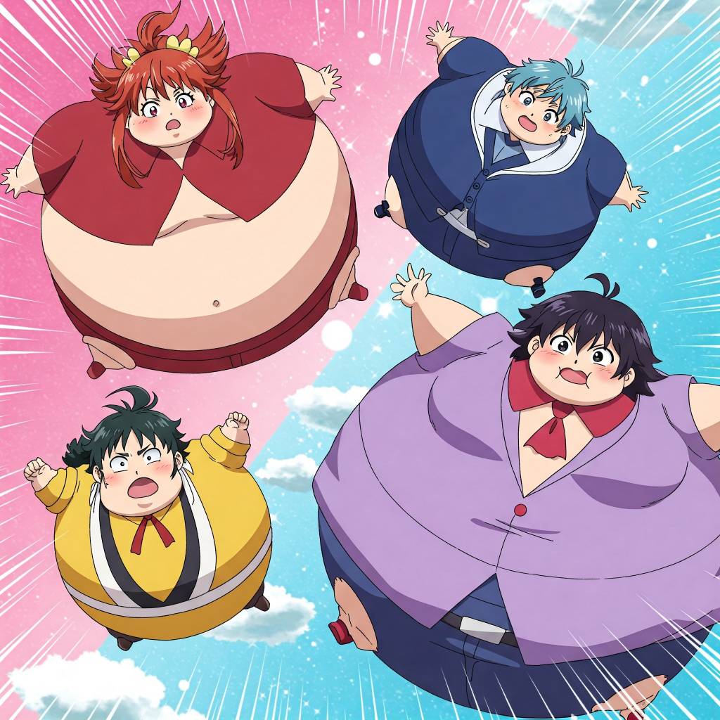 Inflation Characters Anime characters inflation by uzidoberman on DeviantArt