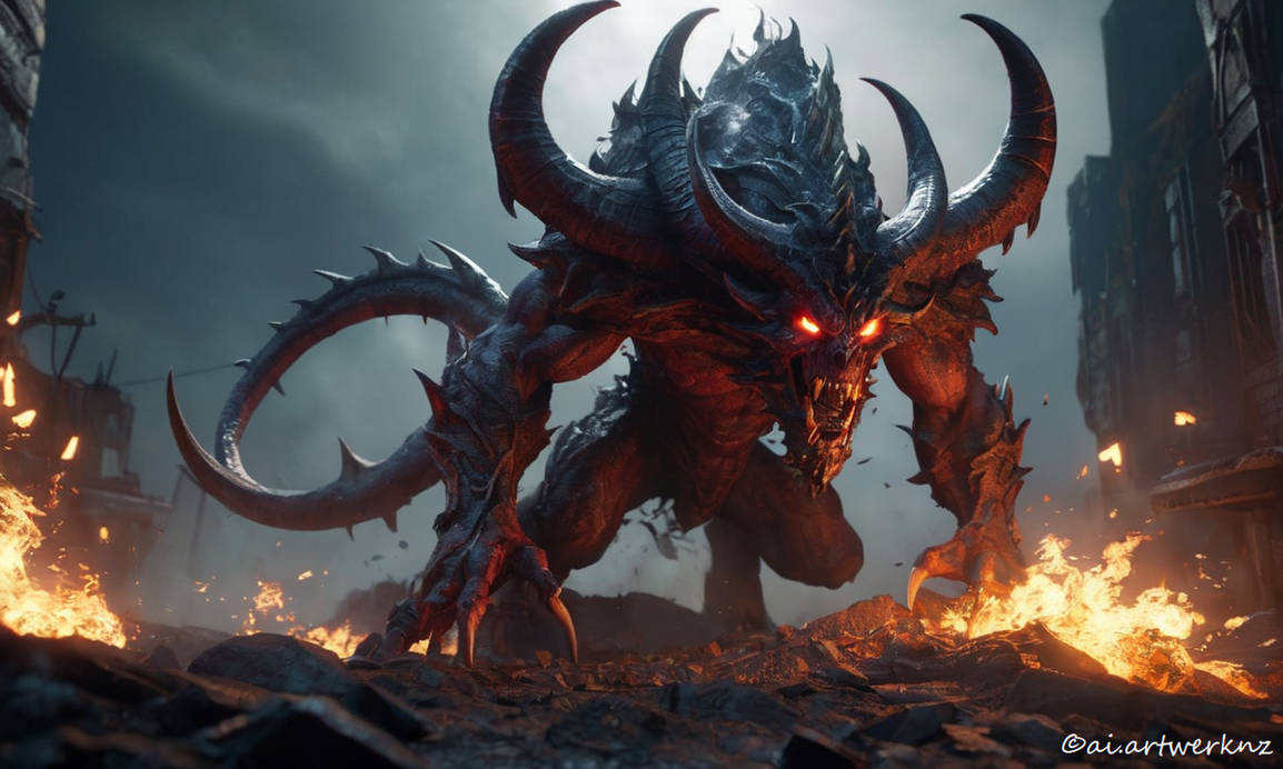 Demonic Creature - Variation 11 by aiartwerknz on DeviantArt